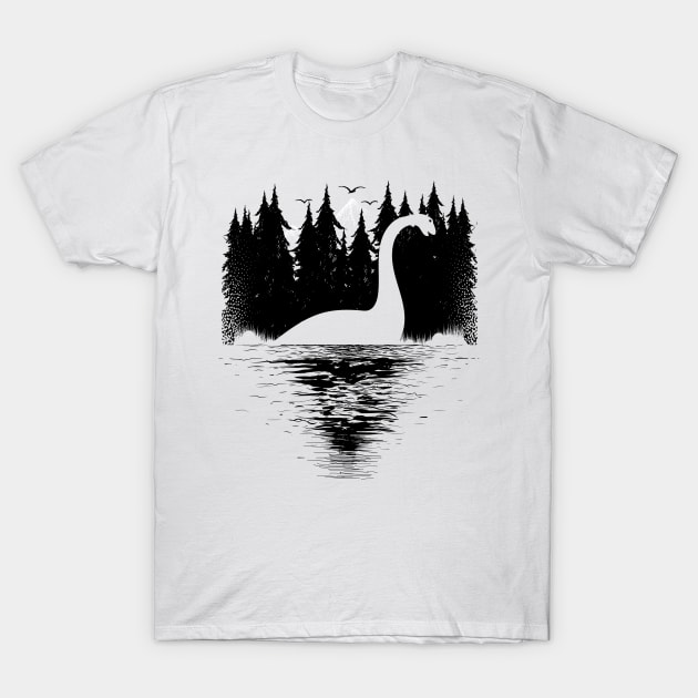 Loch Ness Monster (Nessie) T-Shirt by Tesszero